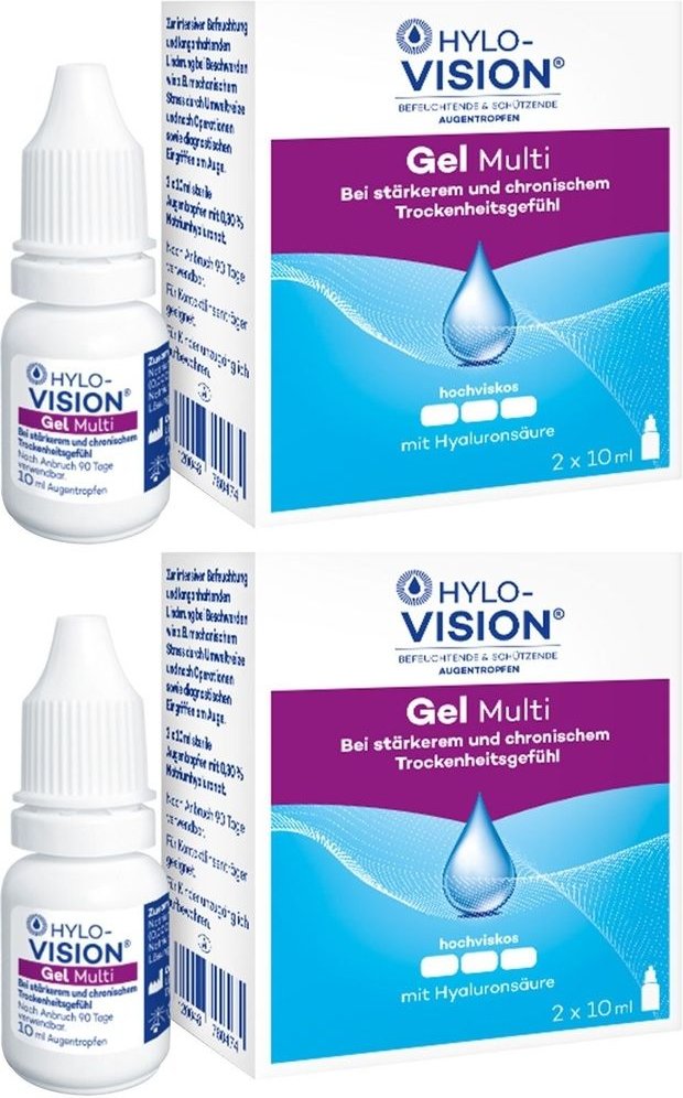 Hylo-Vision Gel multi Augentropfen x2 2x2x10 ml