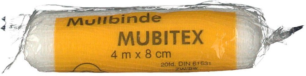 Mubitex Mullbinden 4 cm einzeln in Cello 1 St Binden