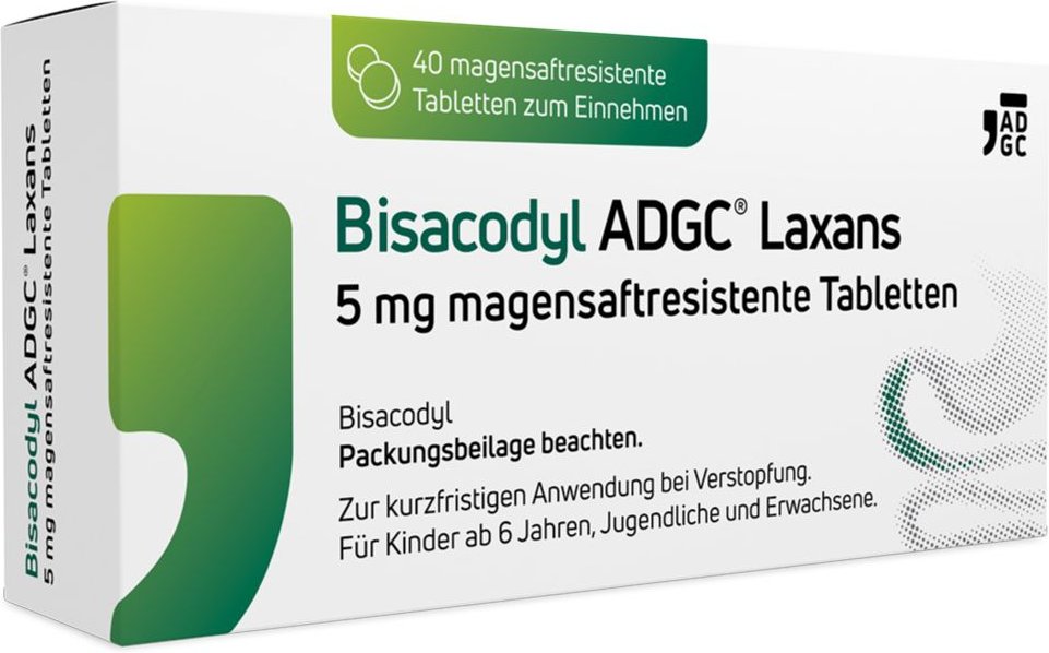 Bisacodyl ADGC Laxans 5 mg magensaftresistent Tabletten