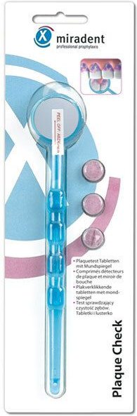 Miradent Plaquetest Mira2+Spiegel blau transparent 1 St Set