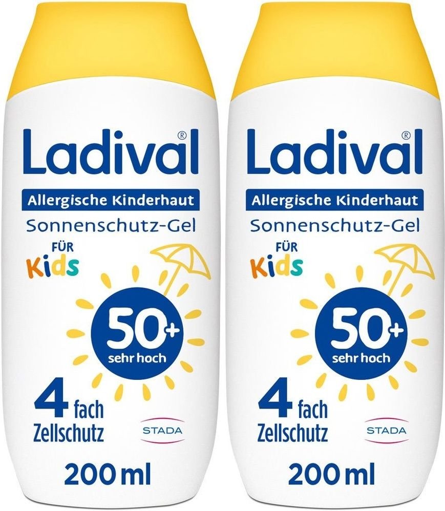 2x Ladival allergische Kinderhaut Gel LSF 50+ 2x200 ml