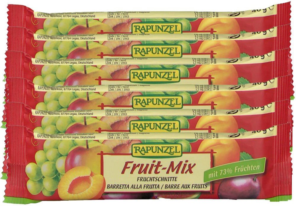 Rapunzel Bio Fruchtschnitte, Früchte 6x40 g Riegel