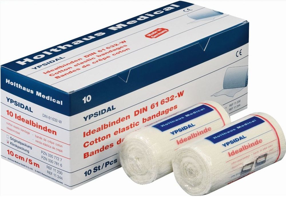 Idealbinde Ypsidal 10 cmx5 m Zellgl.+Schacht.m.Kl. 1 St Binden