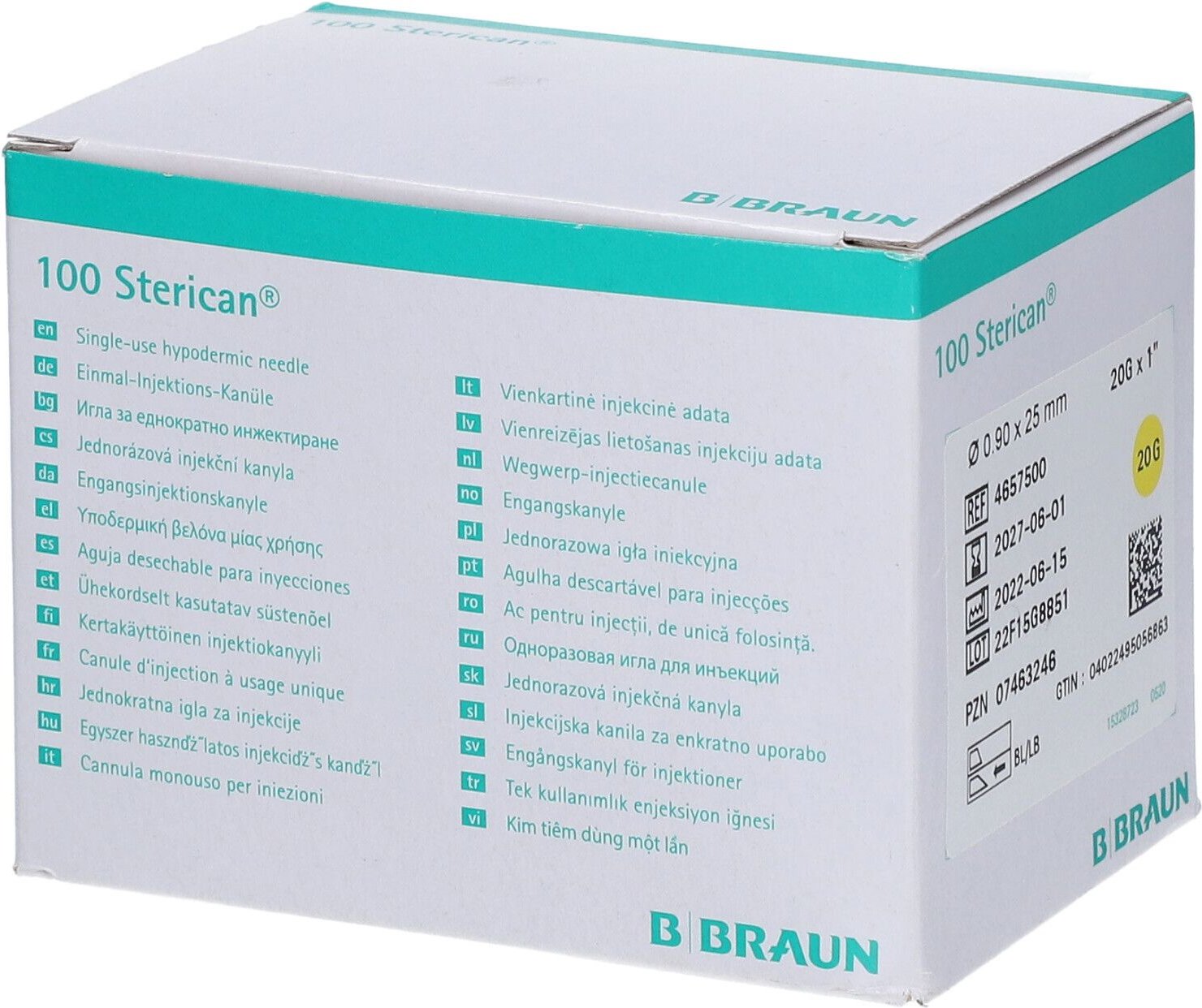 Sterican Kanülen 20 Gx1 0,9x25 mm 100 St Kanüle