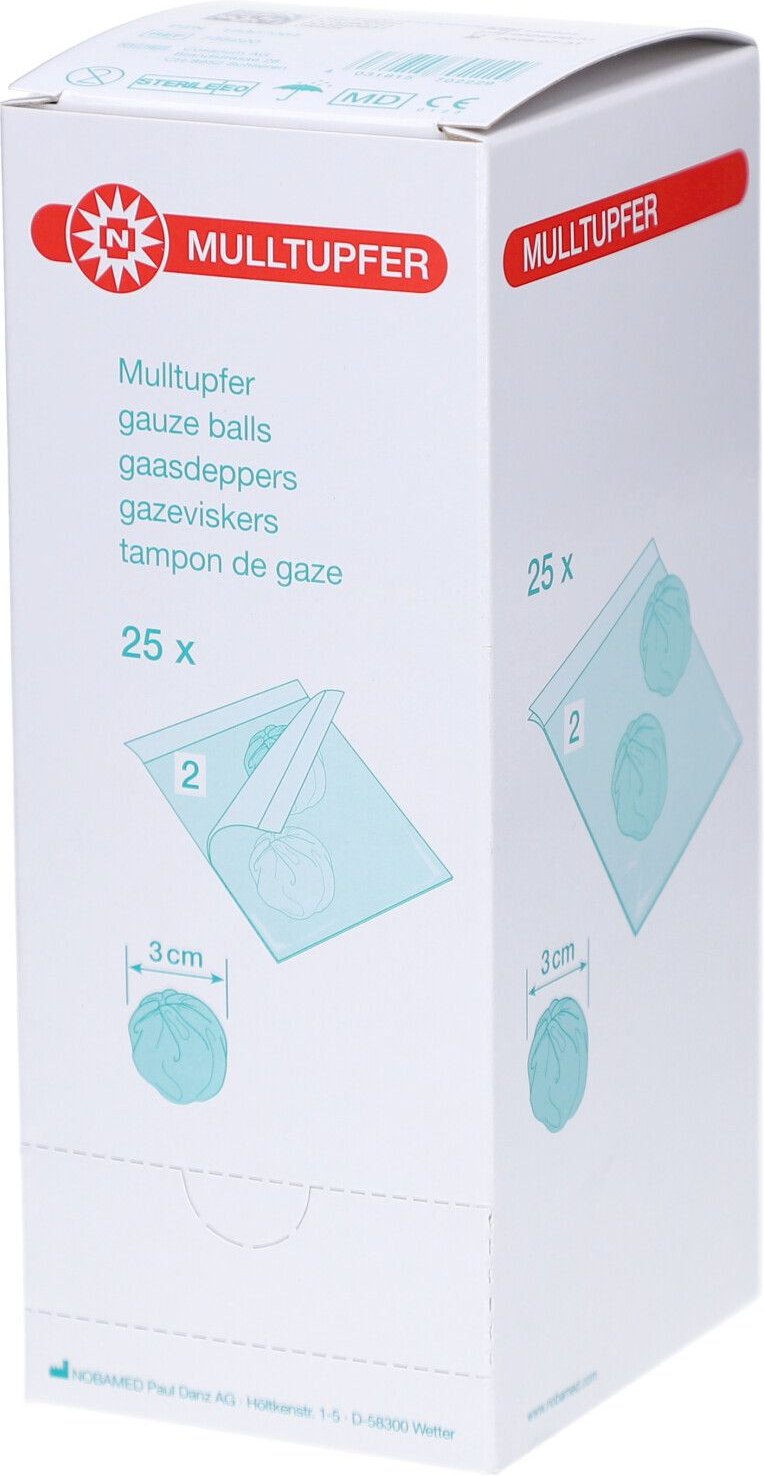 MULLTUPFER-steril Drm.3,0 cm P2 25x2 St Tupfer