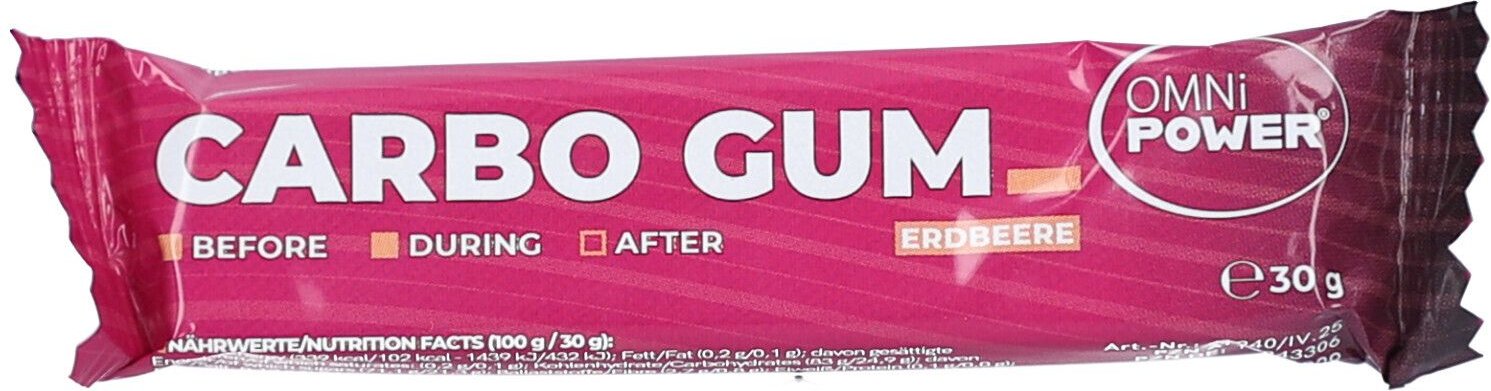 Omni Power Carbo GUM Erdbeer 30 g