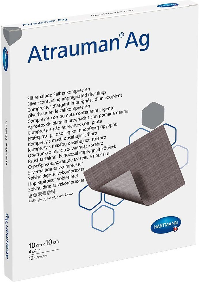 Atrauman Ag 10x10 cm steril Kompressen 10 St