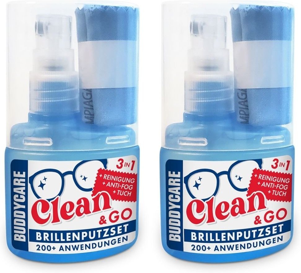 Buddycare Clean+Go Bril3I1 x2 2x30 ml Sprühflasche
