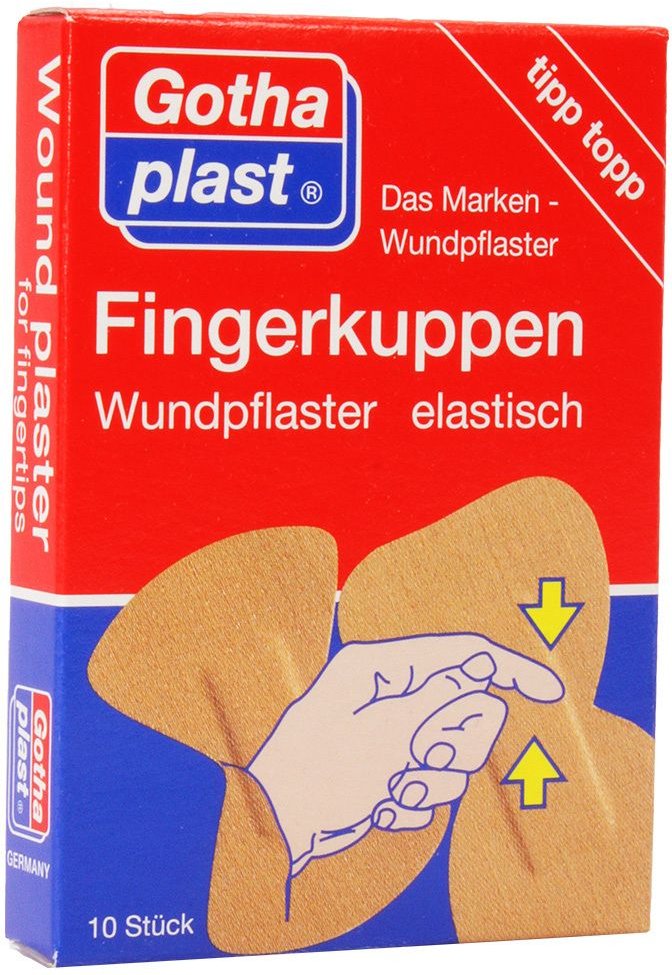 Gothaplast Fingerkuppenwundpfl.elastisch 2 Größen 10 St Pflaster