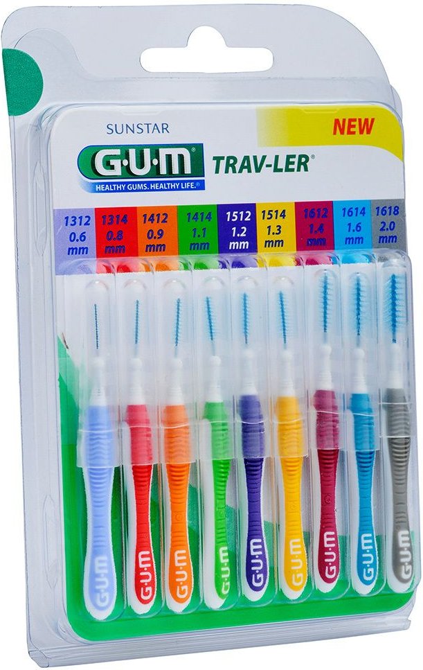 GUM Trav-Ler Sortiment Interdentalbürsten 9 St Zahnbürste