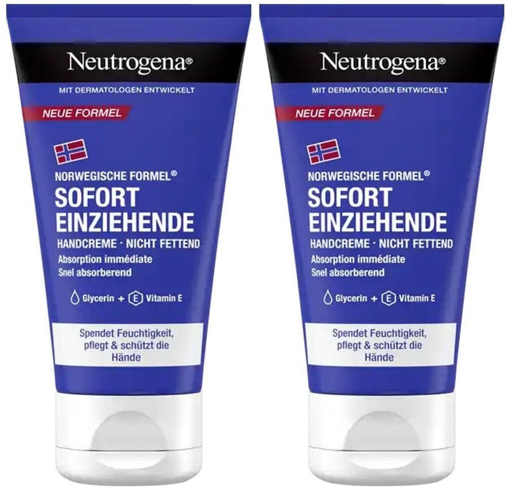 Neutrogena norweg.Formel sofort einzieh.Handcreme 2x 2x75 ml Creme