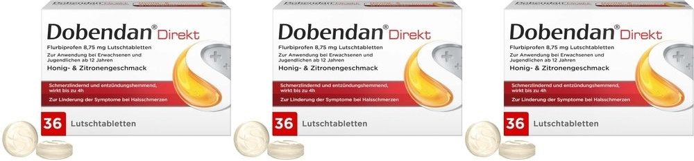 Dobendan Direkt Flurbiprofen 8,75 mg Lutschtabl. 3x 3x36 St Lutschtabletten