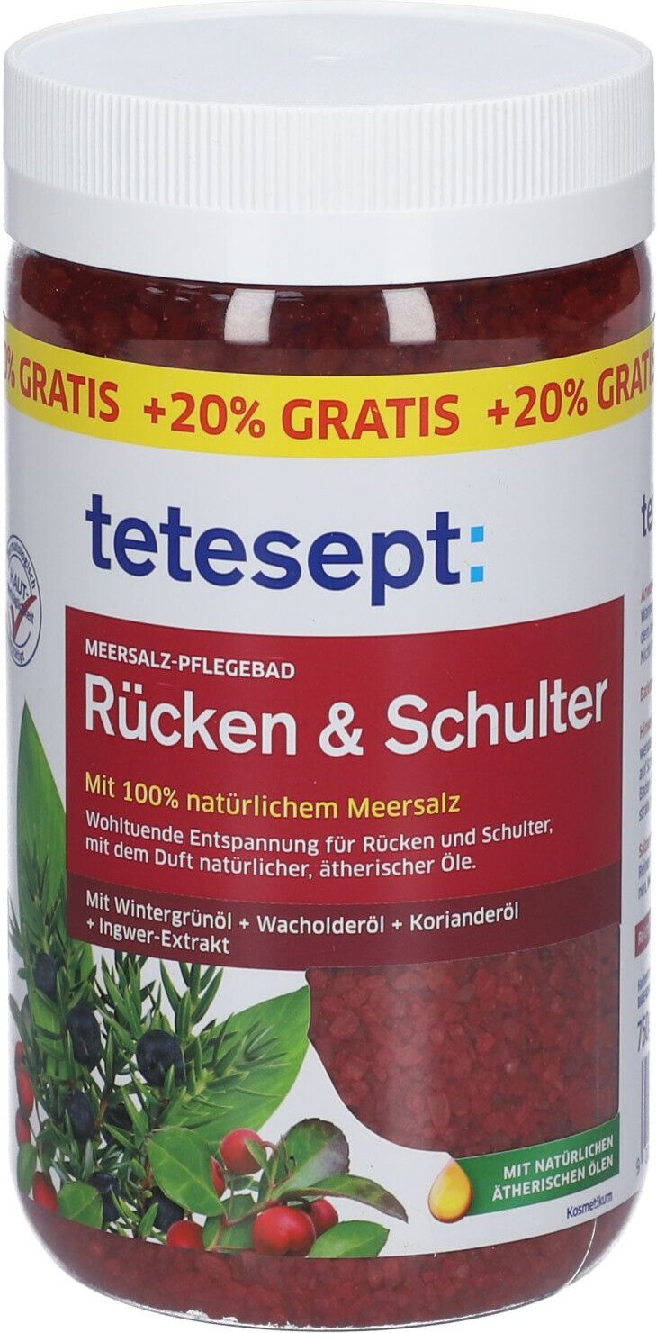 Tetesept Meersalz Rueck+Schu 900 g Badesalz
