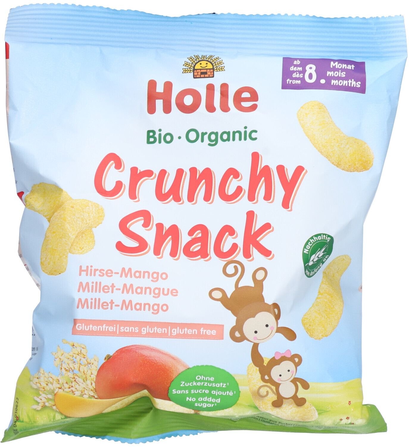 Thumbnail - Holle Bio-Crunchy Snack Hirse Mango 25 g Futter