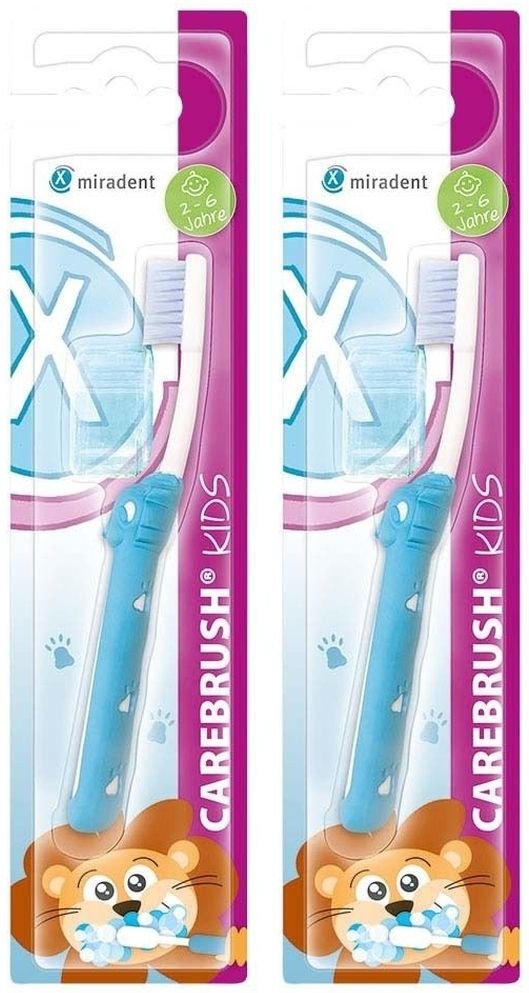 Miradent Carebrush Kids Zahnbürste 2-6 Jahre blau 2x 2x1 St