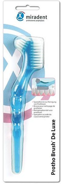 Miradent Prothesenbürste Protho Brush blau trans. 1 St Zahnbürste