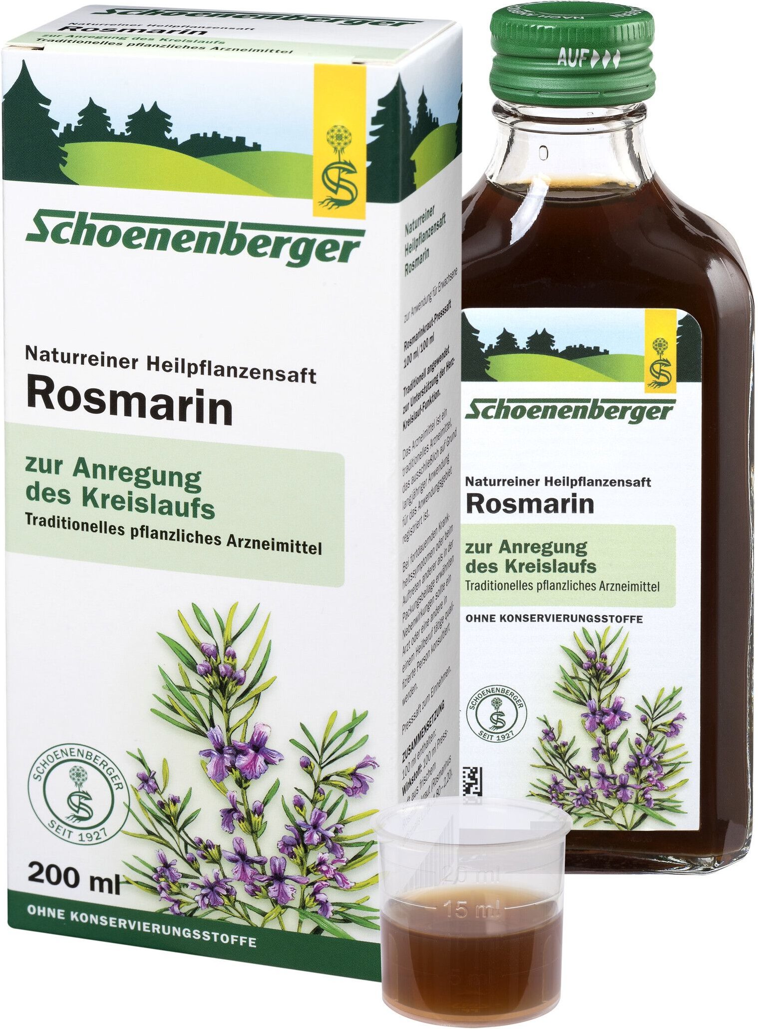 Rosmarin Heilpflanzensäfte Schoenenberger 200 ml Saft