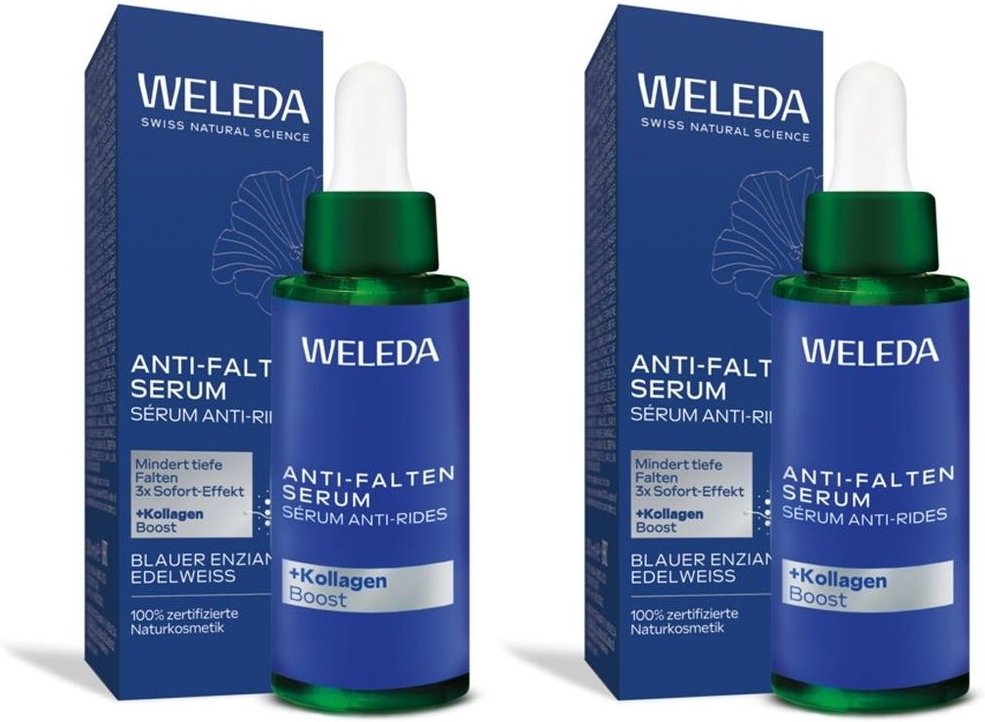 Weleda Anti-Falten Serum blauer Enzian & Edelweiß 2x 2x30 ml Gel