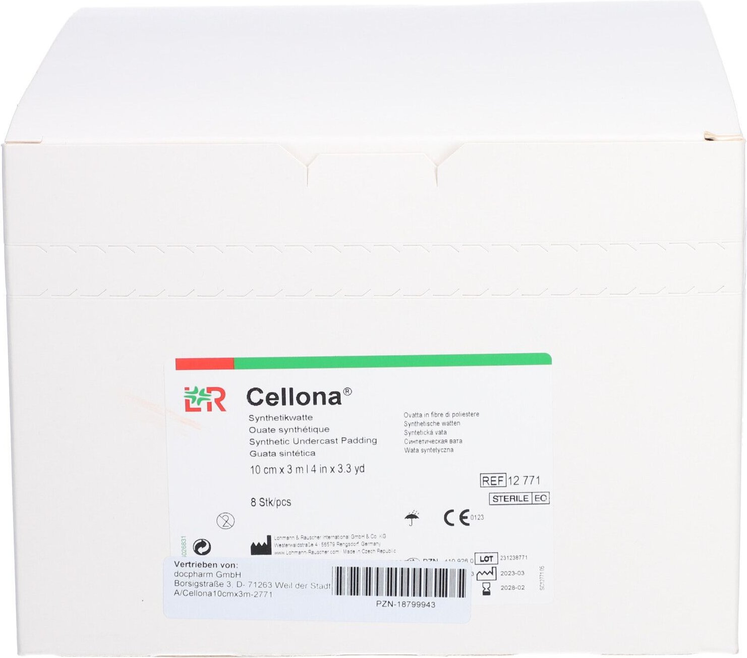 Cellona Synthetikwatte steril 10 cmx3 m 8 St Watte