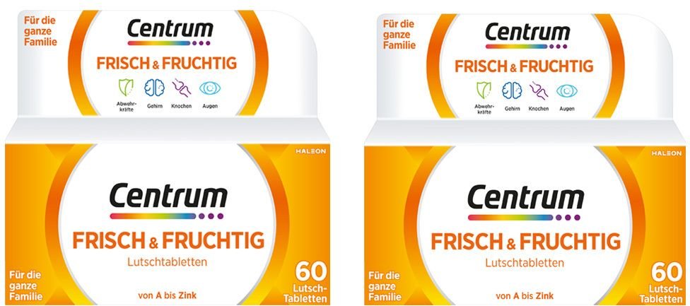 Centrum frisch & fruchtig Lutschtabletten Doppelpack 2x60 St