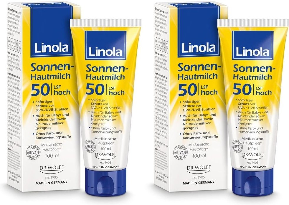 Linola Sonnen Hautmilch 50 x2 2x100 ml Milch
