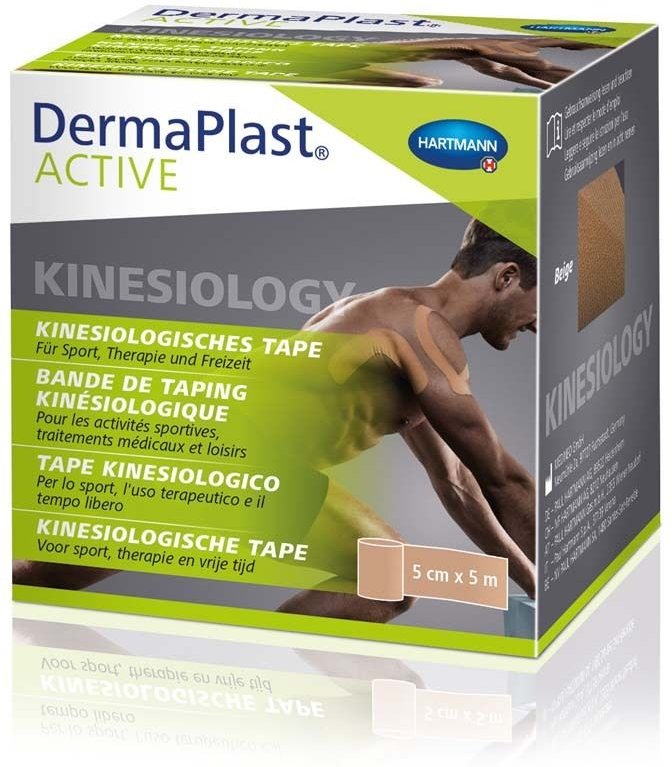 Dermaplast Active Kinesiology Tape 5 cmx5 m beige 1 St Verband