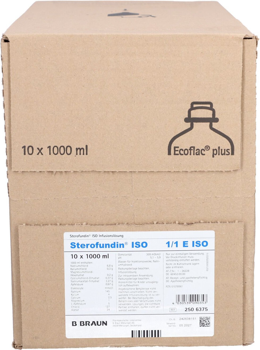 Sterofundin ISO Ecoflac Plus Infusionslösung 10x1000 ml