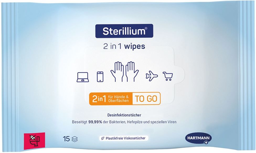 Sterillium 2in1 wipes Hand- u.Flächendesinfektion 15 St Tücher