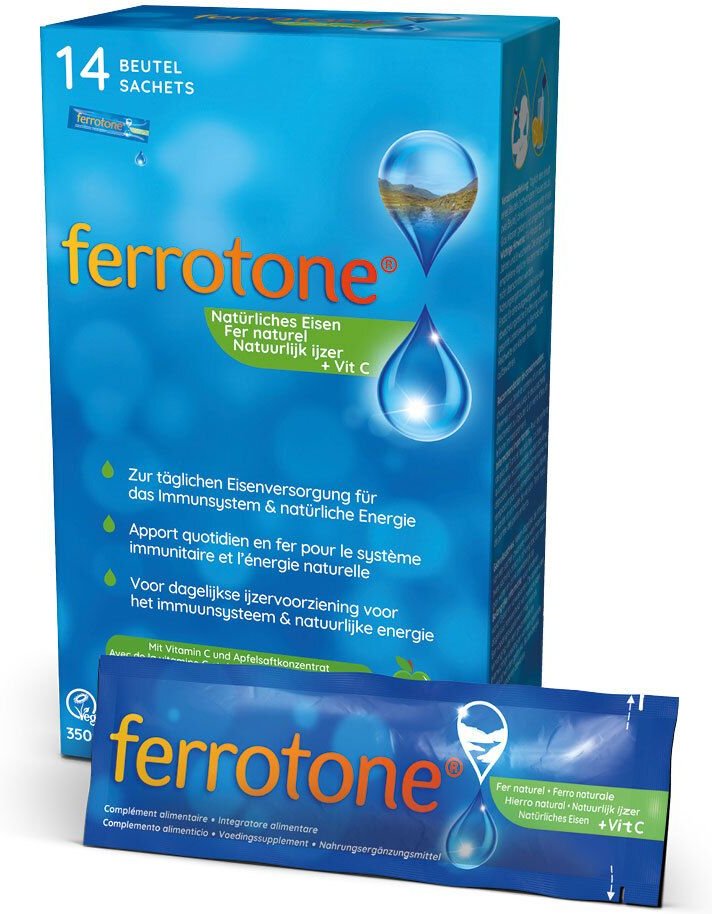 Ferrotone Eisen m.Apfelkonzentrat u.Vitamin C Btl. 14x25 ml Beutel