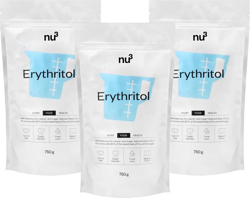 Thumbnail - nu3 Erythritol x3 3x750 g Pulver