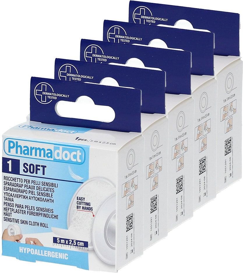 Heftpflaster hyperallergenisch 2,5 cmx5 m 5x 5x1 St Pflaster