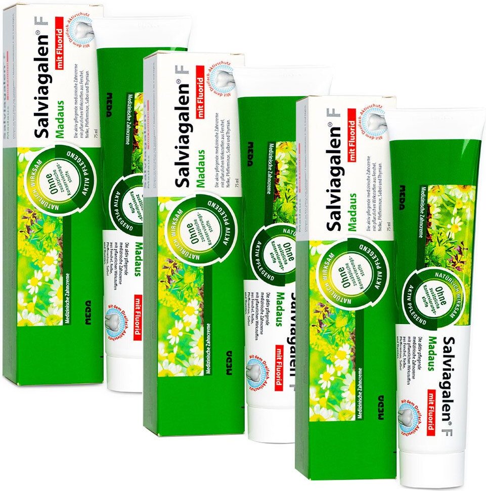Salviagalen F Madaus Zahncreme 3x75 ml Zahnpasta