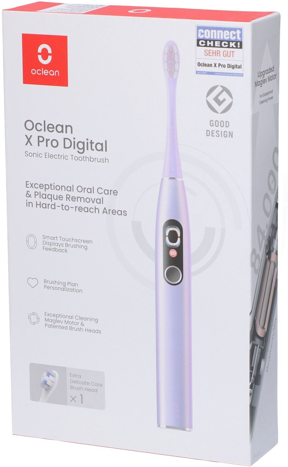 Oclean X PRO Digital Purple 1 St Zahnbürste