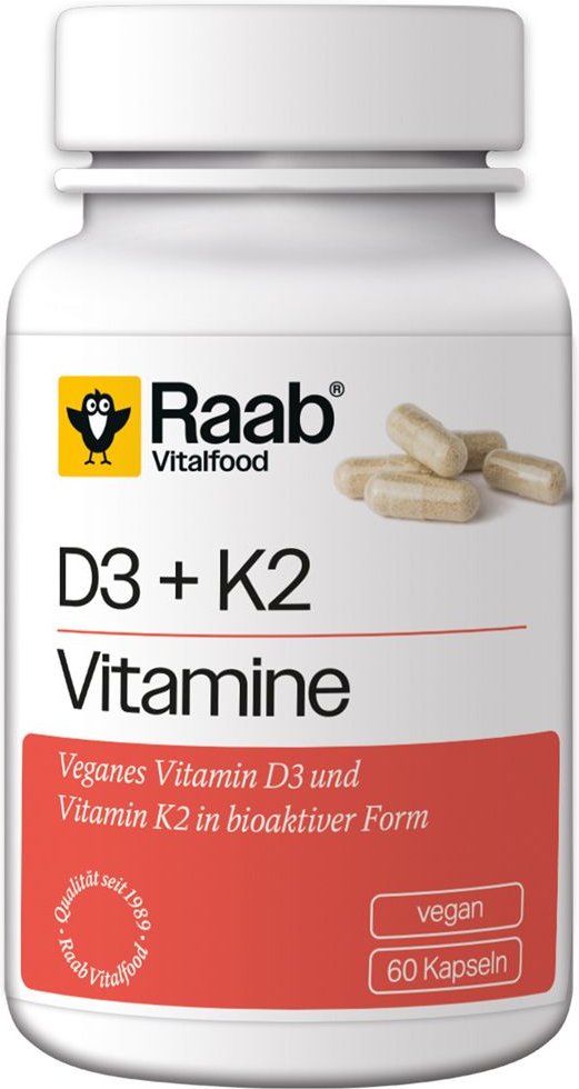 Raab Vitalfood Vitamin D3 K2 Kapseln 60 St
