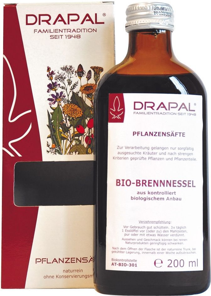 Brennesselblätter Bio Pflanzensaft Drapal 200 ml Saft