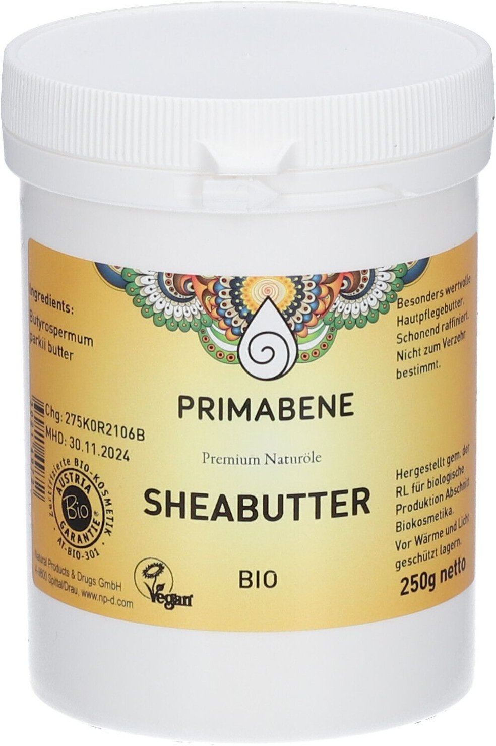 Shea Butter BIO NPD Primab 250 g Sonstige
