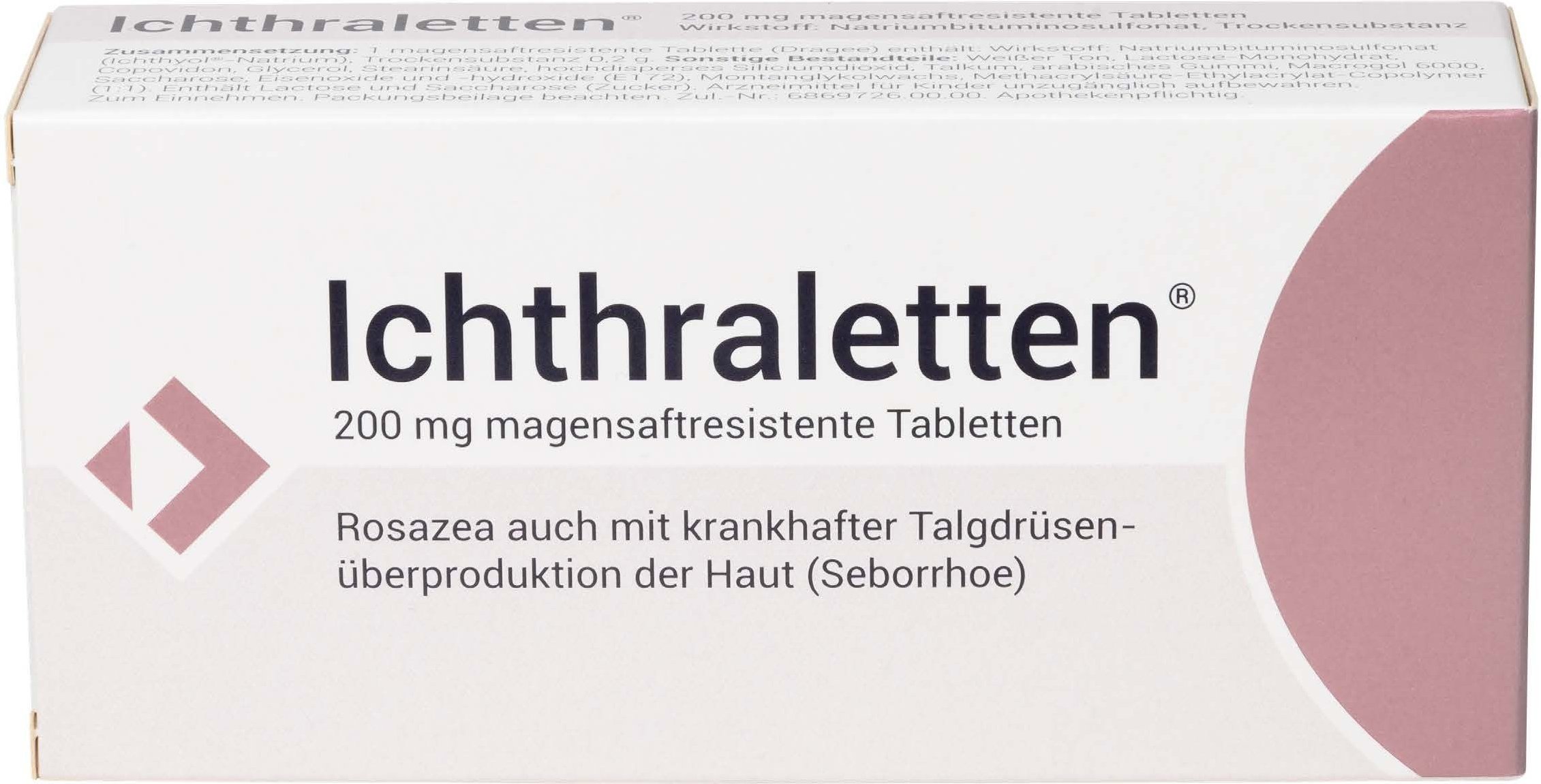 Ichthraletten 200 mg magensaftresistente Tabletten 84 St magensaftresistent