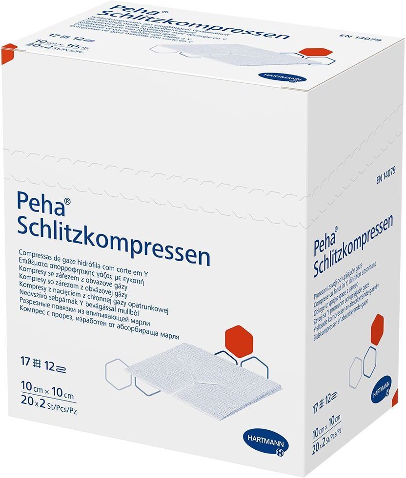 Peha Schlitzkompressen 10x10 cm steril 20x2 St Kompressen