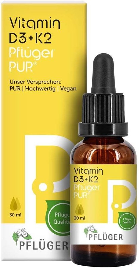 Vitamin D3+K2 Pflüger PUR 500 I.e./25 µg Tropfen 30 ml