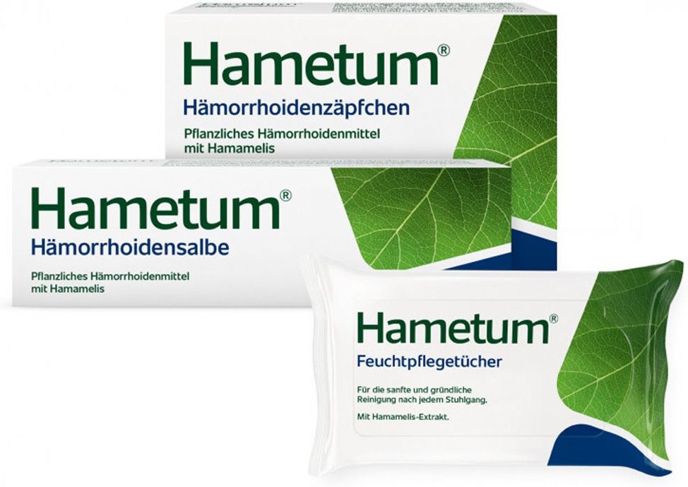 Thumbnail - Hametum Feuchtpflegetücher 12er + Hämorrhoiden Salbe 25g Zä 1 St Set