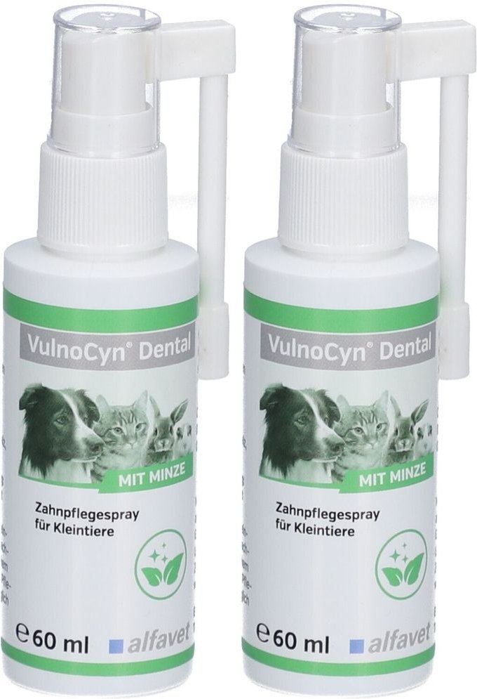 Vulnocyn Dental Pfleg.Zahnpflegespray f.Kleintiere 2x 2x60 ml Spray