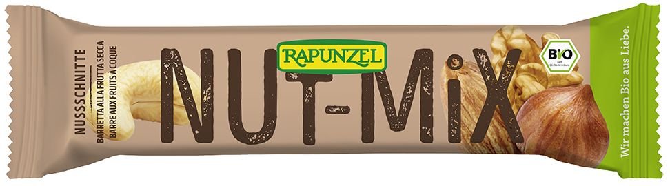 Rapunzel Bio Fruchtschnitte, Nut-Mix 40 g Riegel