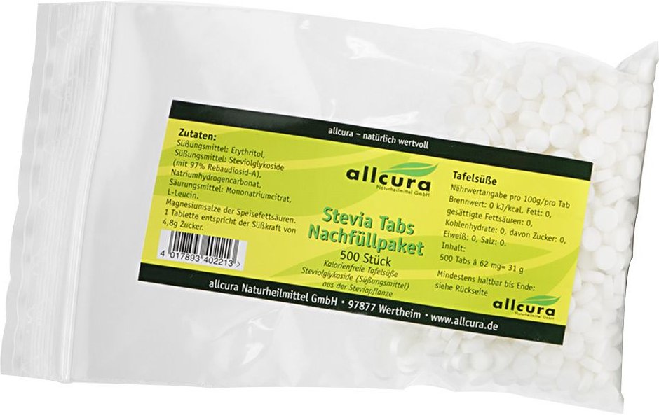 Stevia Tabs Nachfüllpacket 500 St Tabletten