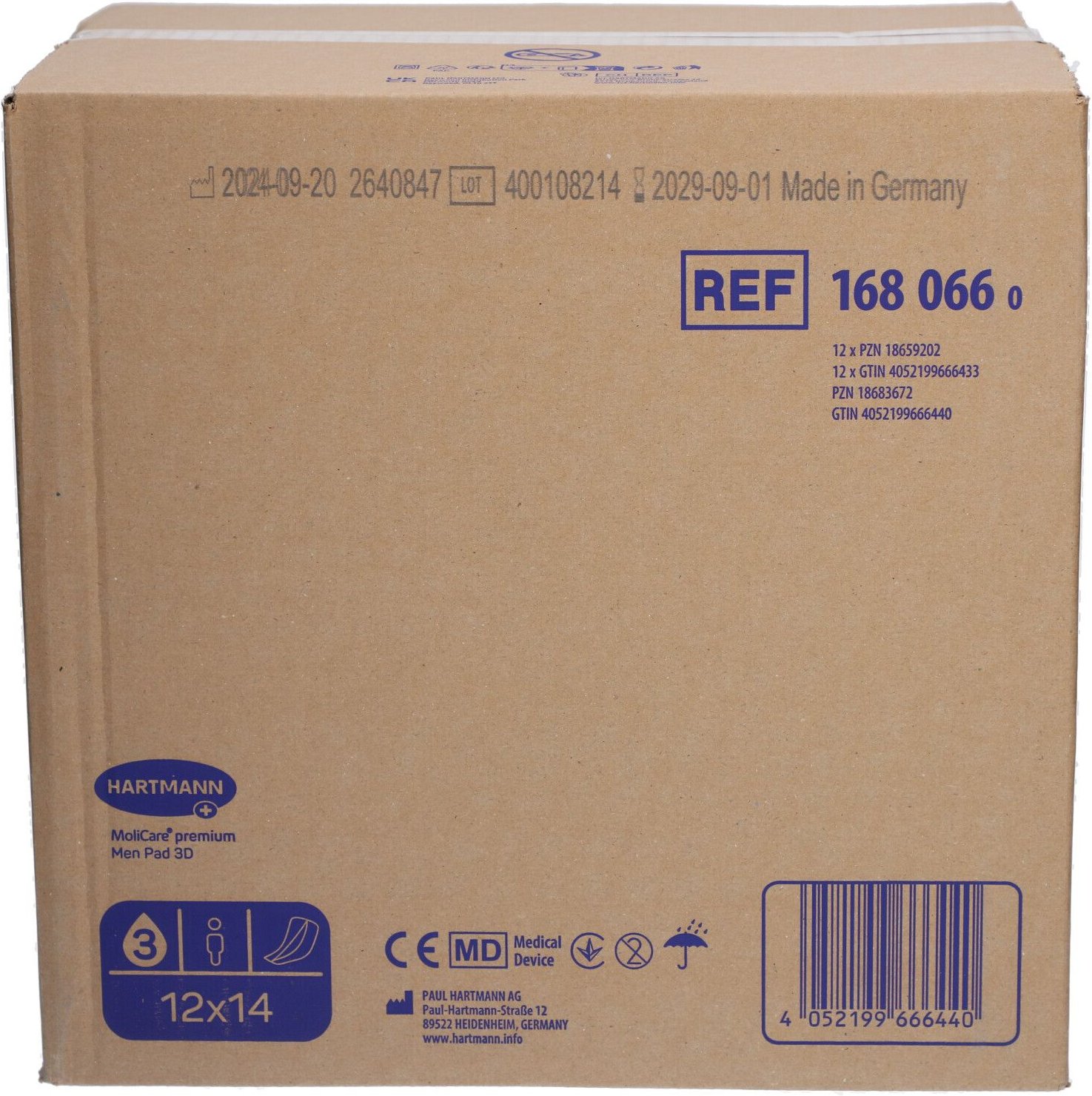 Molicare Premium MEN Pad 3 Tropfen 12x14 St Einlagen