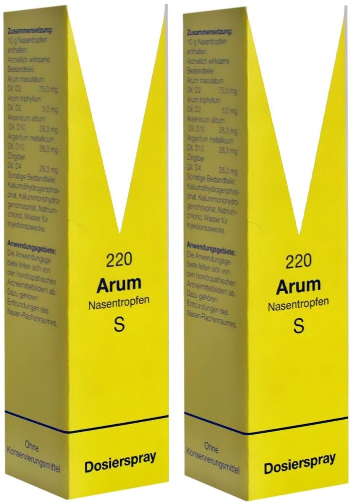 Arum Nasentropfen S 220 Doppelpack 2x10 g Tropfen
