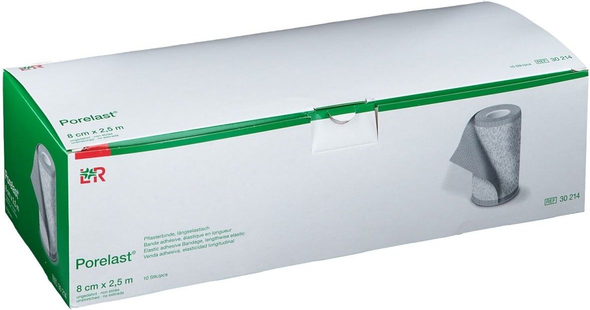 Porelast Pflasterbinde 8 cmx2,5 m 10 St Binden