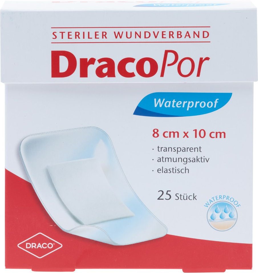 Dracopor waterproof Wundverband 8x10 cm steril 25 St Verband