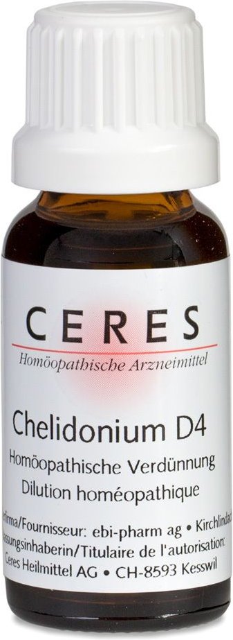 Ceres Chelidonium D 4 Dilution 20 ml