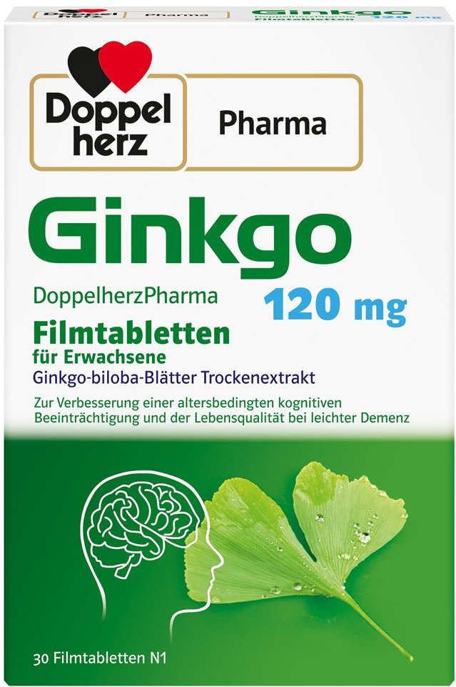 Thumbnail - Ginkgo Doppelherzpharma 120 mg Filmtabletten 30 St