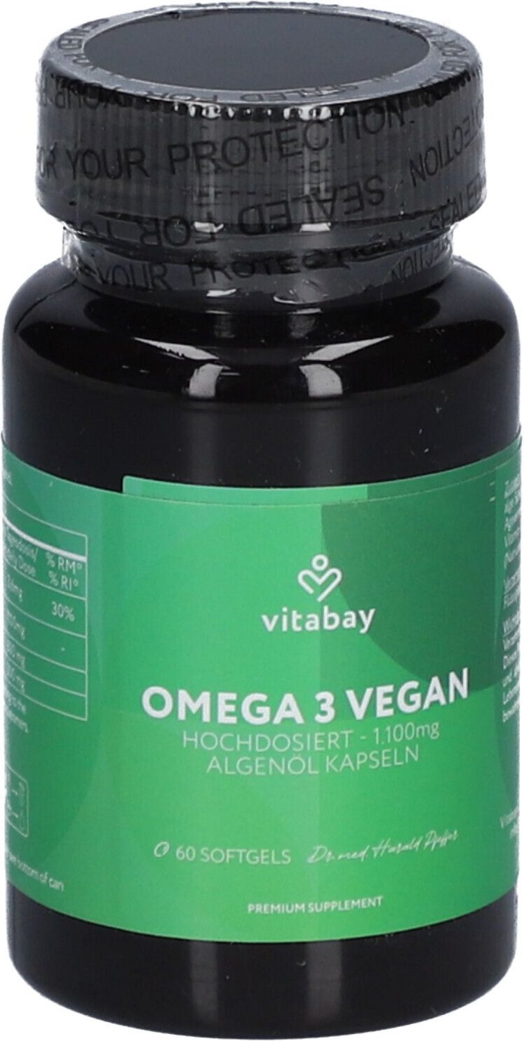 Omega-3 1100 mg vegan 600mg DHA+300mg EPA Weichk. 60 St Weichkapseln